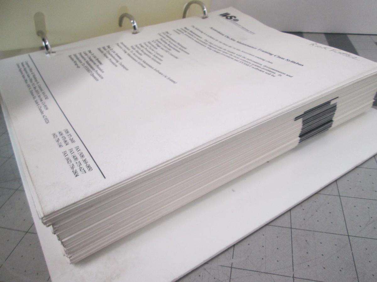 Used IVS, Accuvision On-Site Maintenance Training Class Syllabus, Used