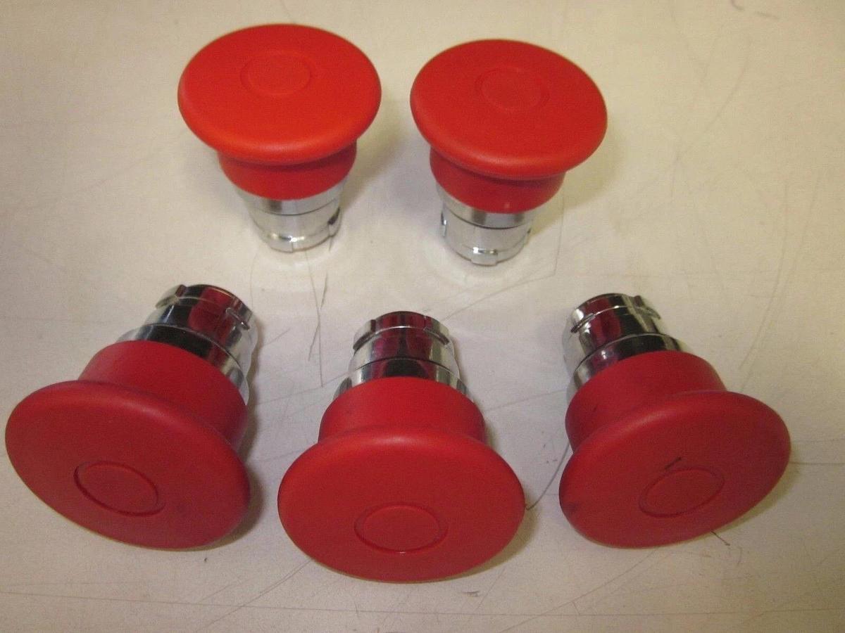 Telemecanique ZB2BT4, Red Push Button, NIB - LOT of 5 - Used