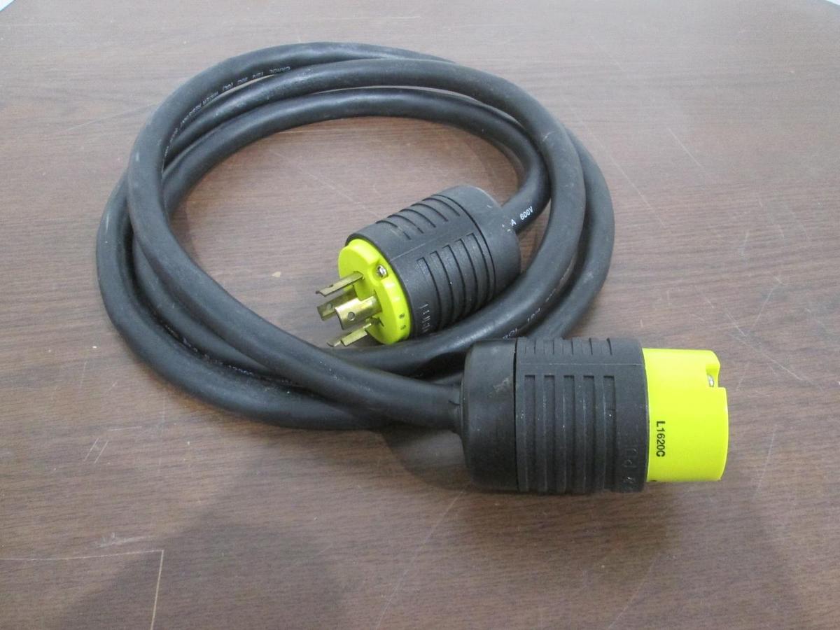 Used Carol Jacketed Cable, 12/4 90C (UL) w/L1620C Connector, Used