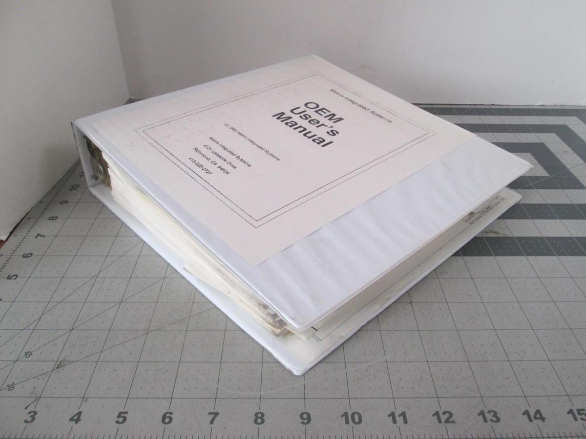 Used Matrix, OEM User's Manual For Model 302, Used