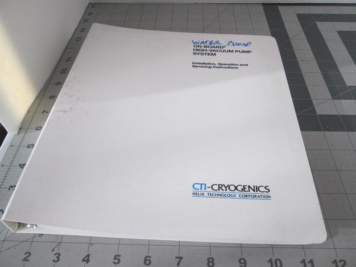 Used Cryogenics, On-Board, W Module (Sublime) Programming and Operation Instructions, 8040466, Used