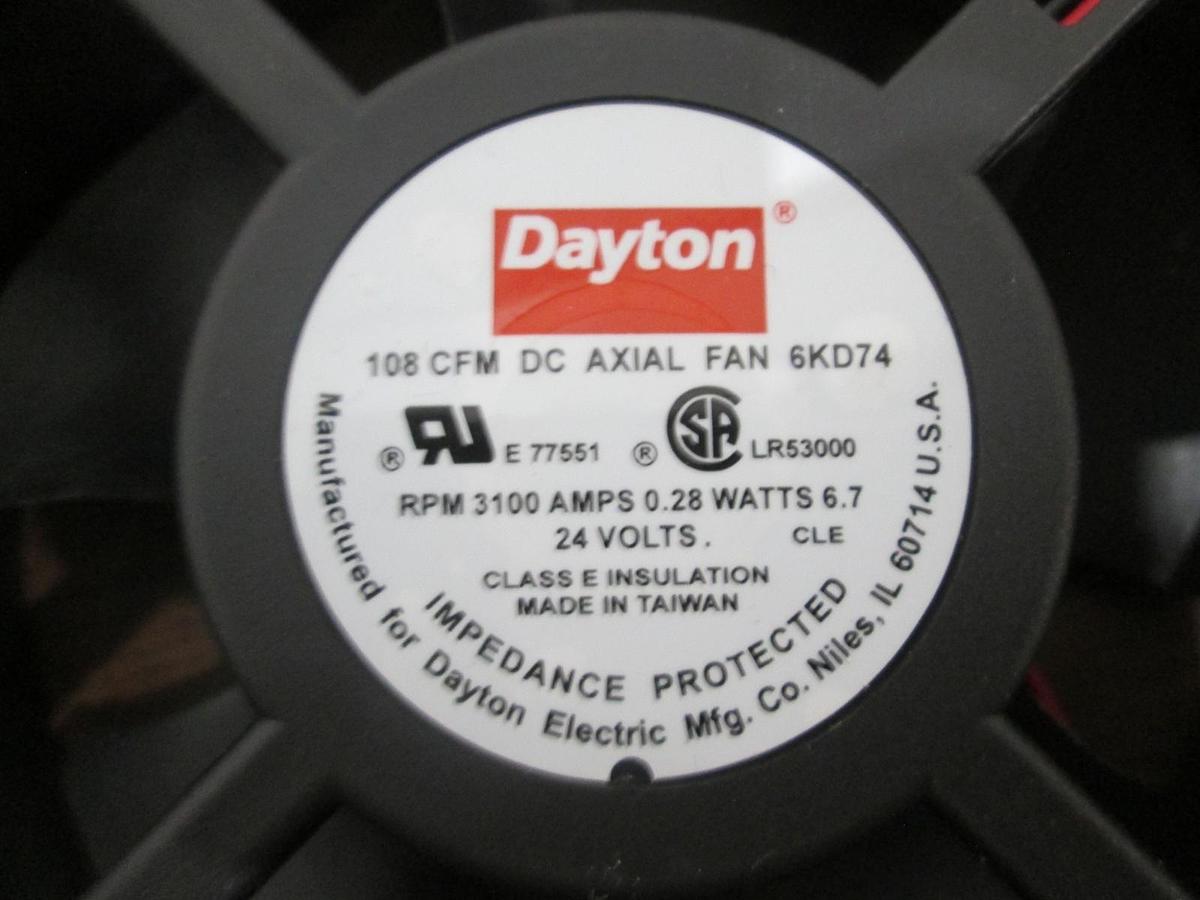 Used Dayton, Model 6KD74, DC Axial Fan, 24V, New