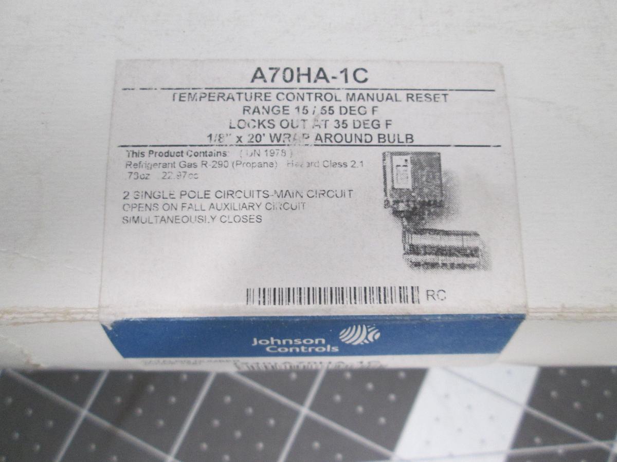Johnson Controls Penn A70HA-1C 20 Ft Low Temperature Freezeostat Manual Reset