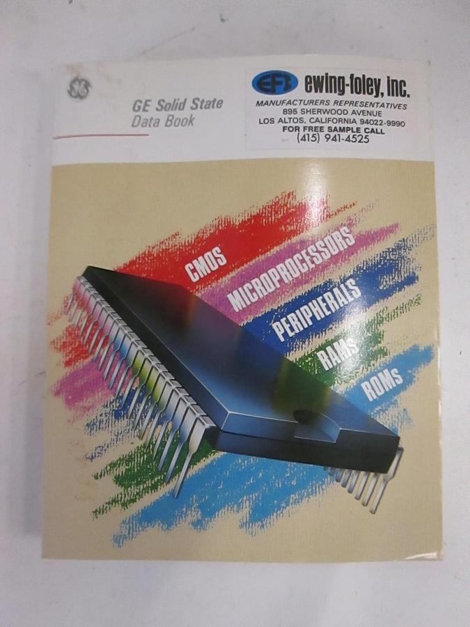 Used GE Solid State Data Book, CMOS Microprocessors Peripherals RAMs, ROMs, Used