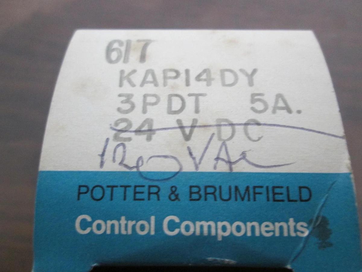 Potter & Brumfield, KRP14AG, Relay, 120V, 50-60Hz, New