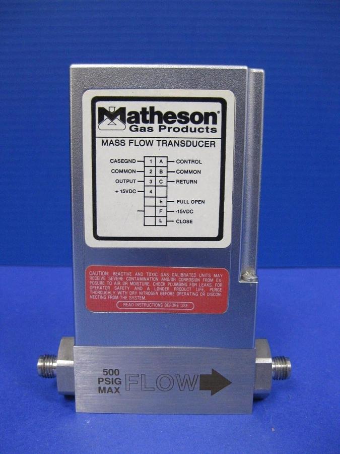 Used MATHESON Mass Flow Transducer 8272-0443, AIR, 2 SLPM, Used