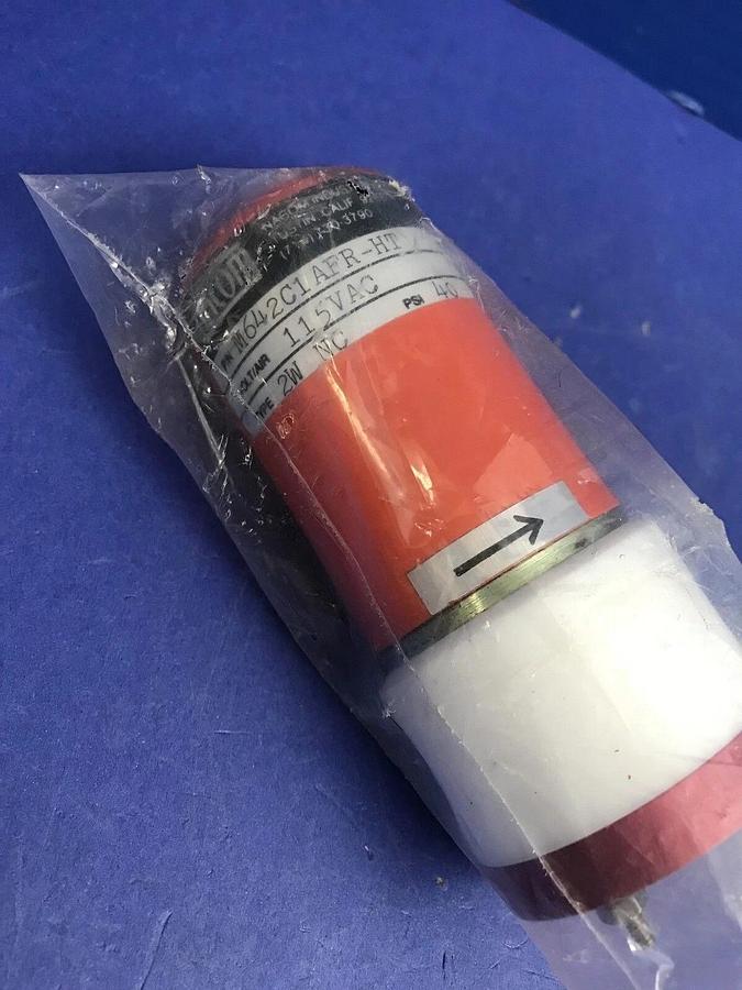 Nacom PTFE Solenoid Valve, M642C1AFR-HT, 3/8", Normally Closed, 40 psi, New