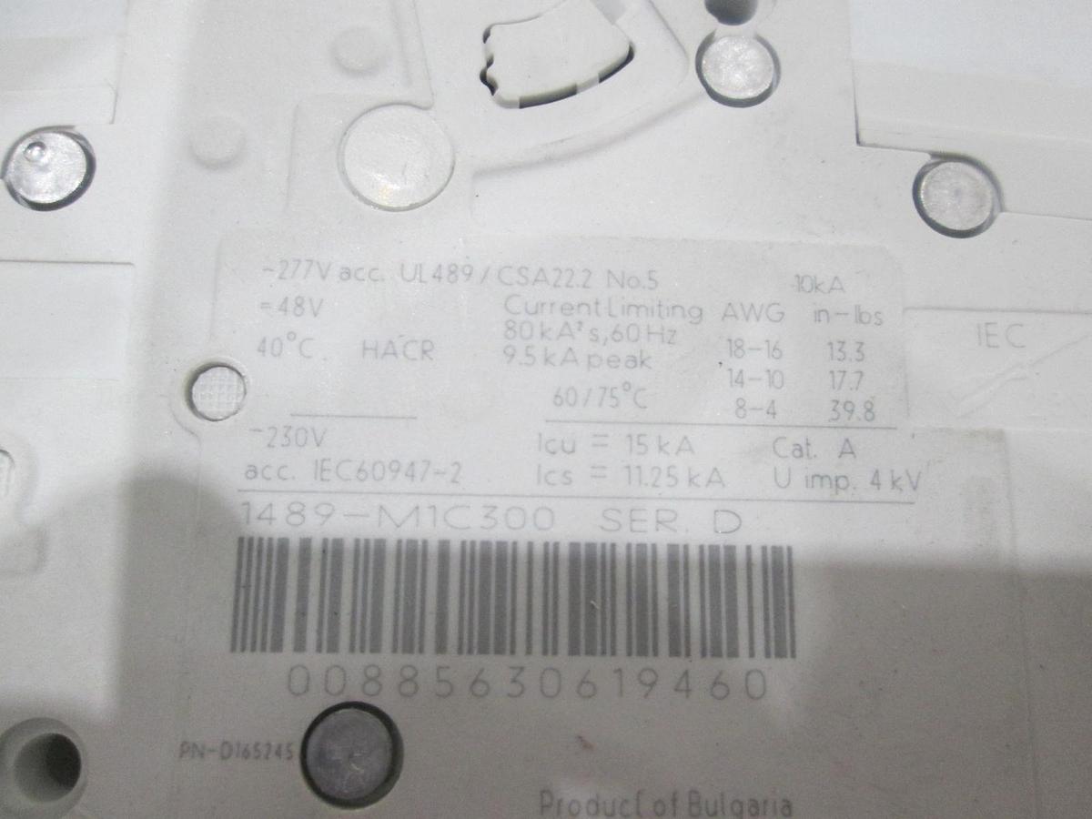 Allen Bradley, 1489-M1C300, Circuit Breaker, Single Pole, 30A, NWOB