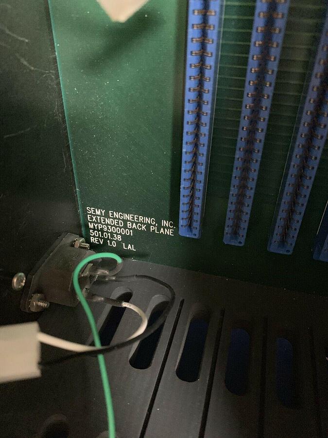Used Semy Engineering MYP9300001 Backplane and Card Cage, Used