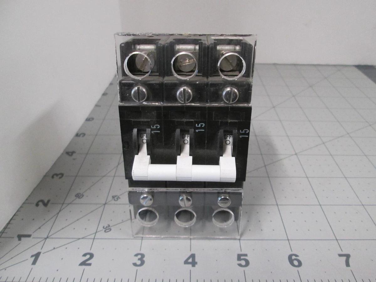 Used Airpax, IELHR111-26267-7-V, 15A, Circuit Breaker, 3 Pole, Used