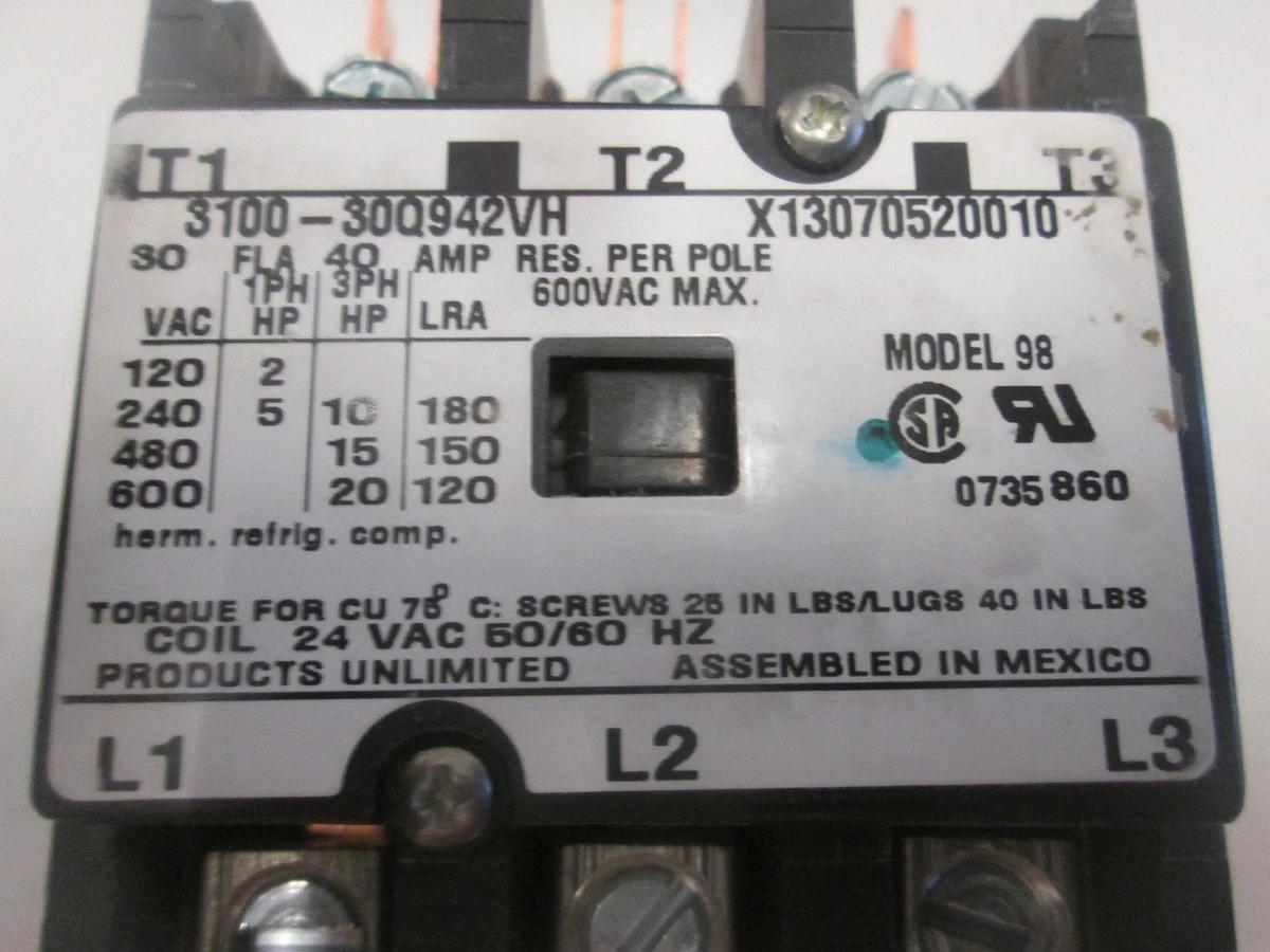 Service First, CTR01826, Contaactor, 3 Pole, New