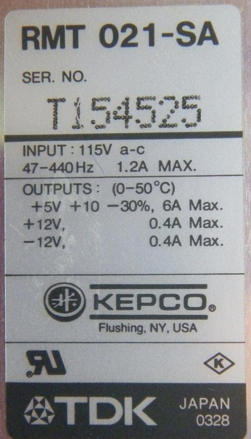 Used Kepco, TDK RMT 021-SA, Power Supply, New