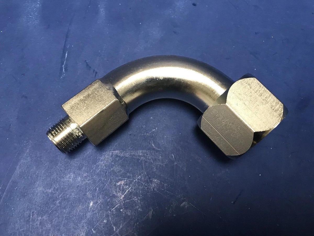 Used Swagelok 1" Elbow Tube Assy, flair fitting  x 1/2 straight fitting Adapter
