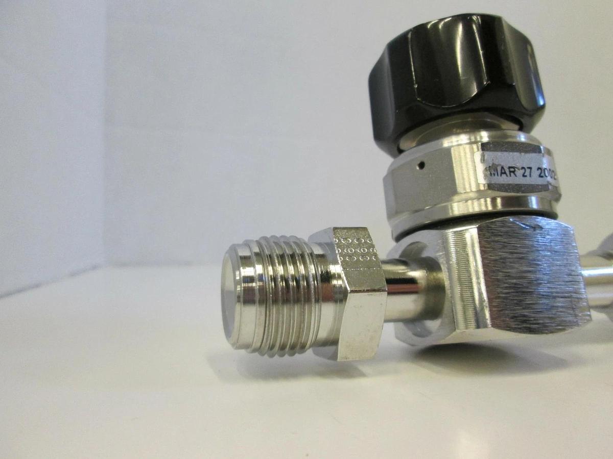 Used Valve Gas Stick Assy w/ (3) Parker Valves, Gauge