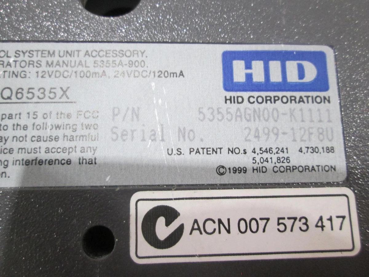Used HID Corporation, 5355AGN00-K1111, Barcode Scanner, Used