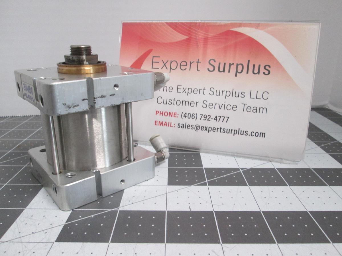 Used Bimba FS-310.75-MW Square Flat-1 Compact Air Cylinder 2in Bore 0.75in Stroke