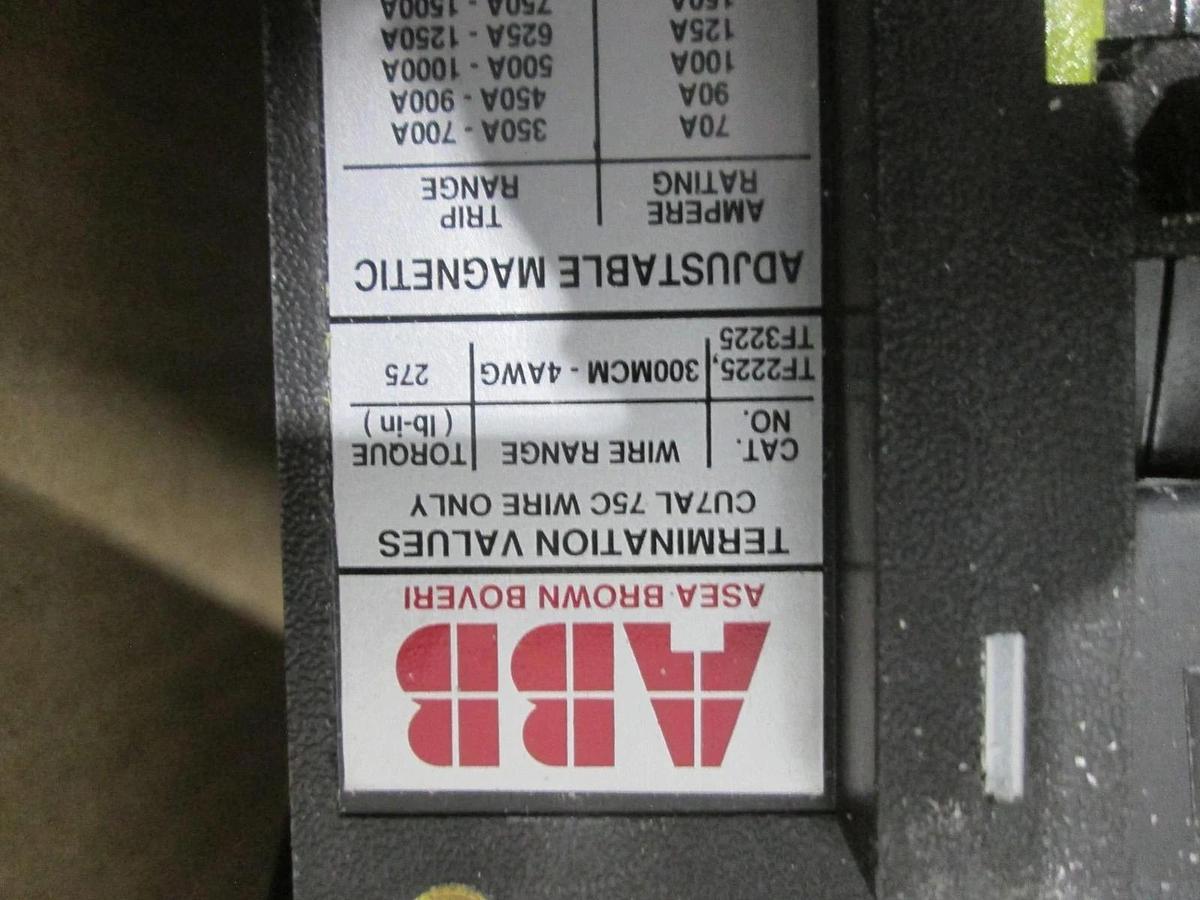 ABB, FSB4212SLUF4, 125A, 480v 3 Pole Circuit Breaker, unused.