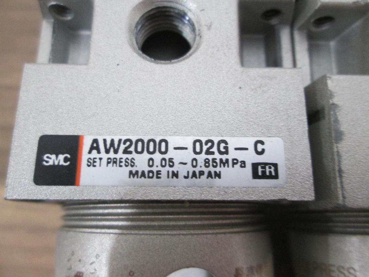 Used SMC, AW2000-02G-C, Pneumatic Mist Separator, Used, Lot of 2