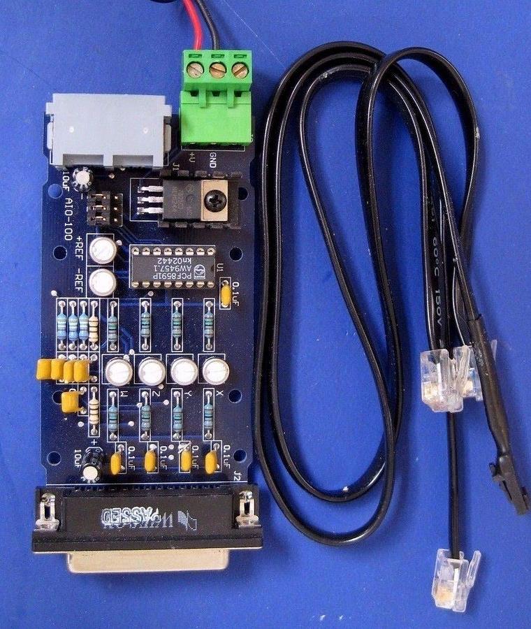 Used AI0-100 Double Ethernet Interface PCB with Cables, for a wafer lithography track