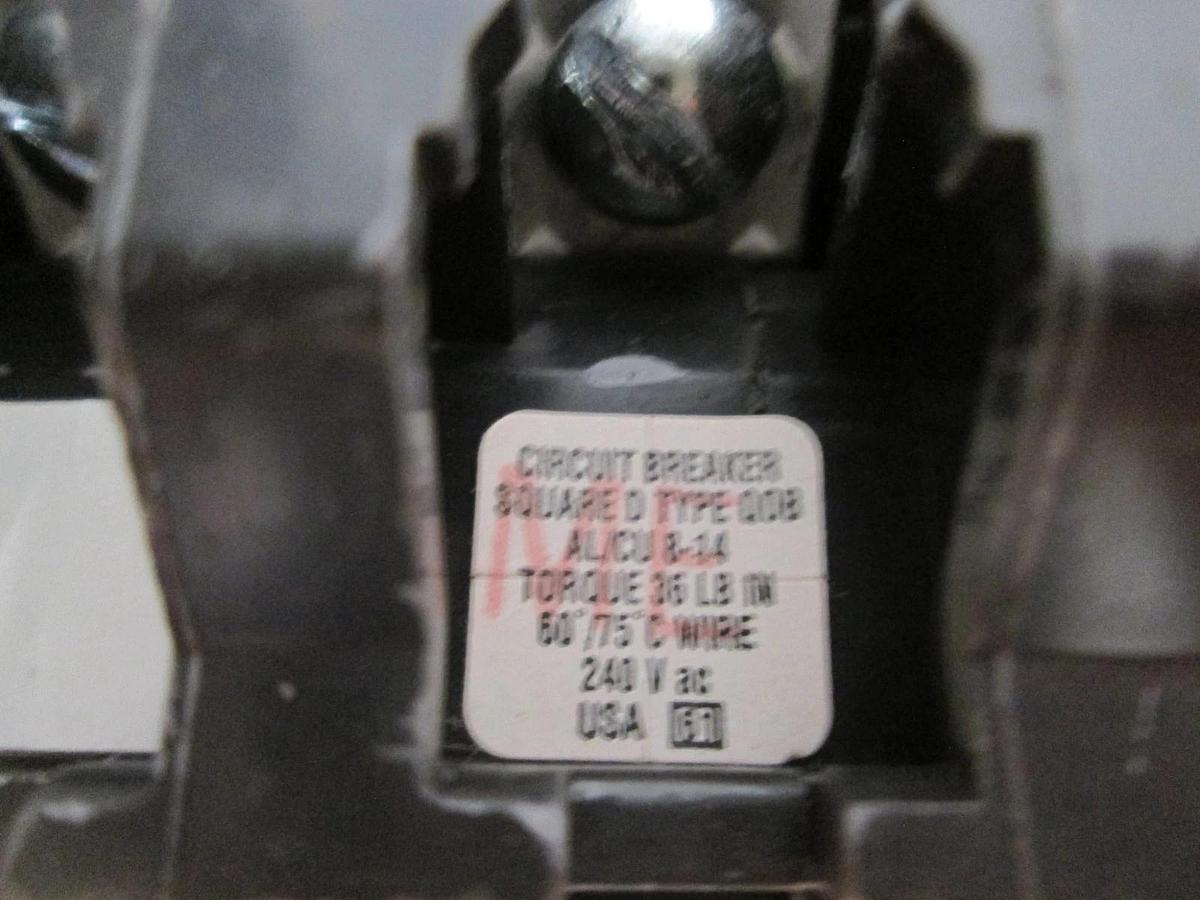 Used Square D, Type QOB, 3 Pole Circuit Breaker, 30A, Used