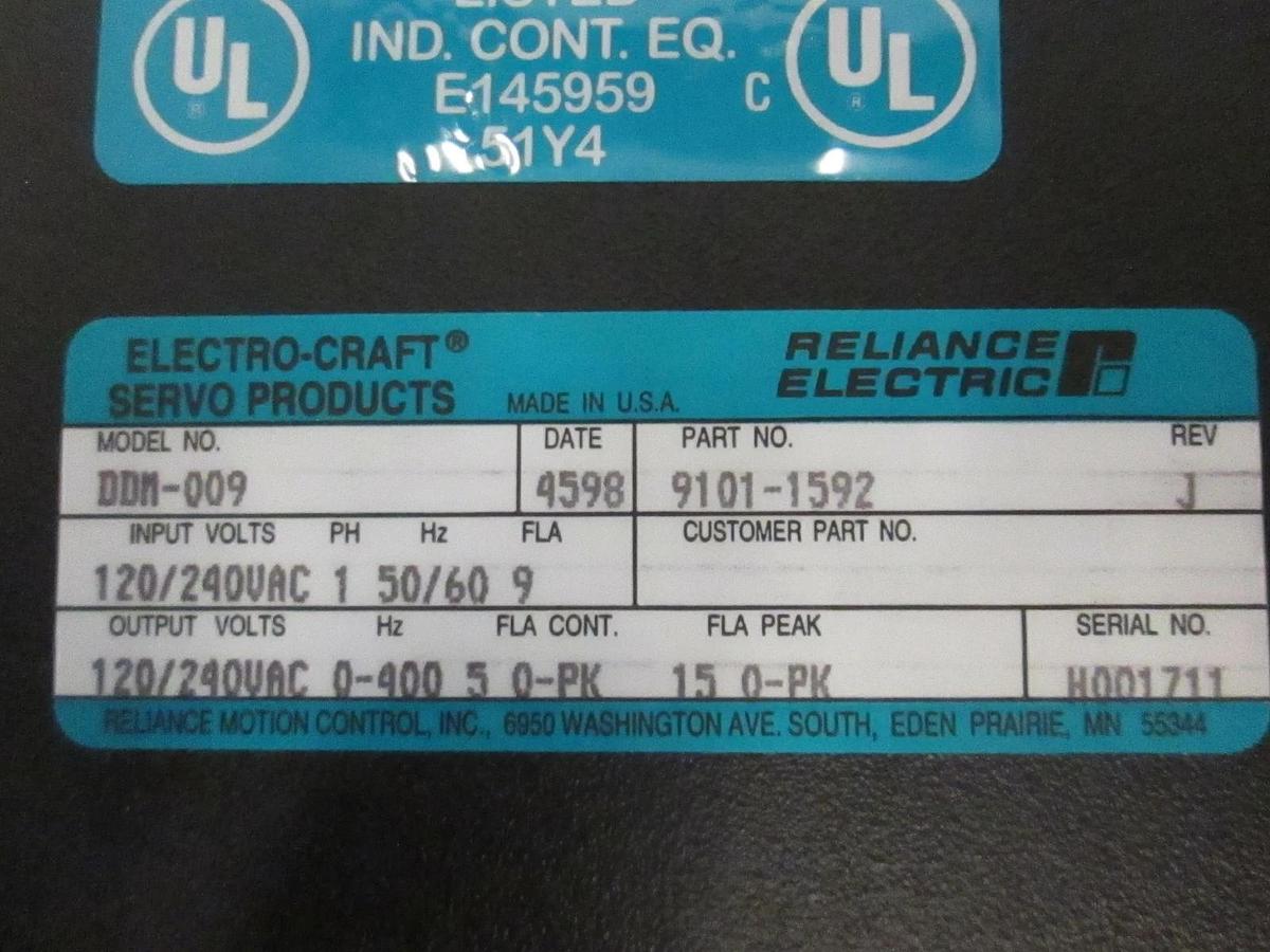 Used Electro-Craft, Servo Driver, DDM-009, Used