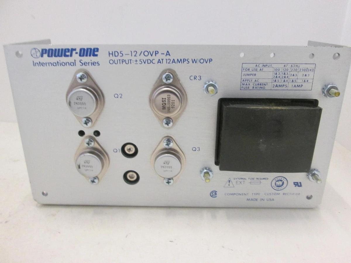 POWER ONE, HD5-12/OVP-A, FTG, POWER SUPPLY 5VDC AT 12 AMPS W/OVP, NEW