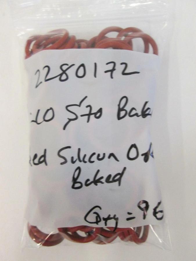 Used Pacific Rubber, 2280172, Silicone Baked Red 210S70, O-Ring Lot of 96