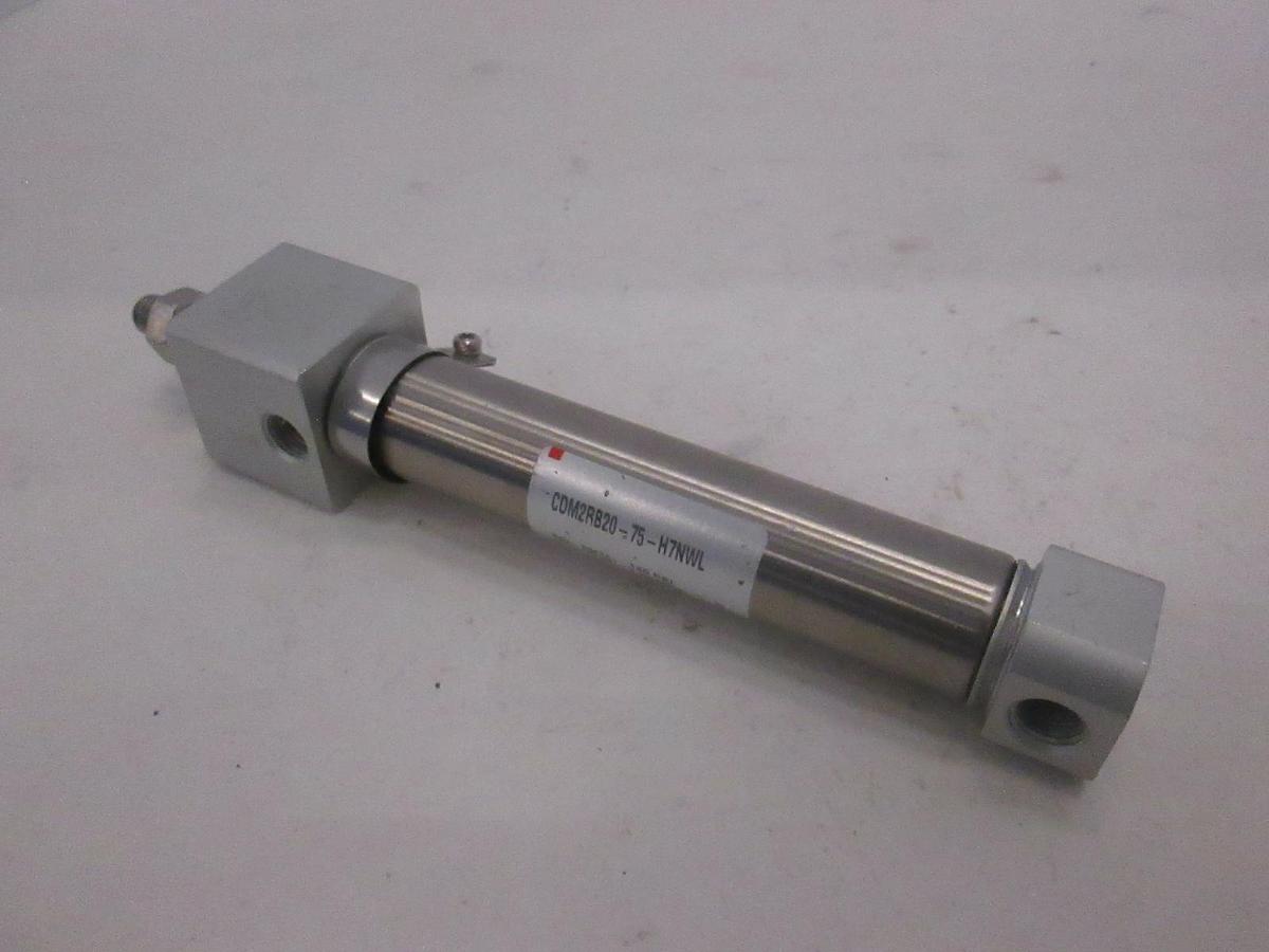 Used SMC, Pneumatic Cylinder, CDM2RB20-75-H7NWL, Used