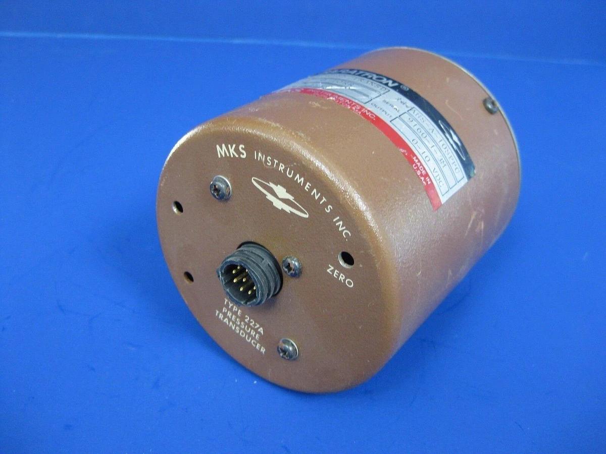 Used MKS 227AHS-A-10SPPC Baratron Pressure Transducer, 10 TORR, Used