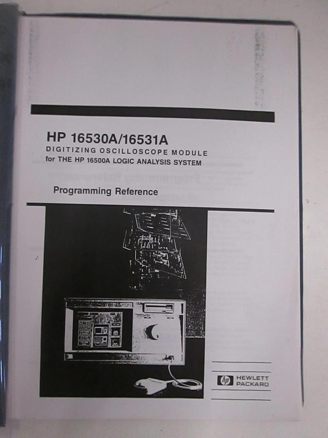 Used HP 16530A/16531A Digitizing Oscilloscope Module, Programming Reference, Used