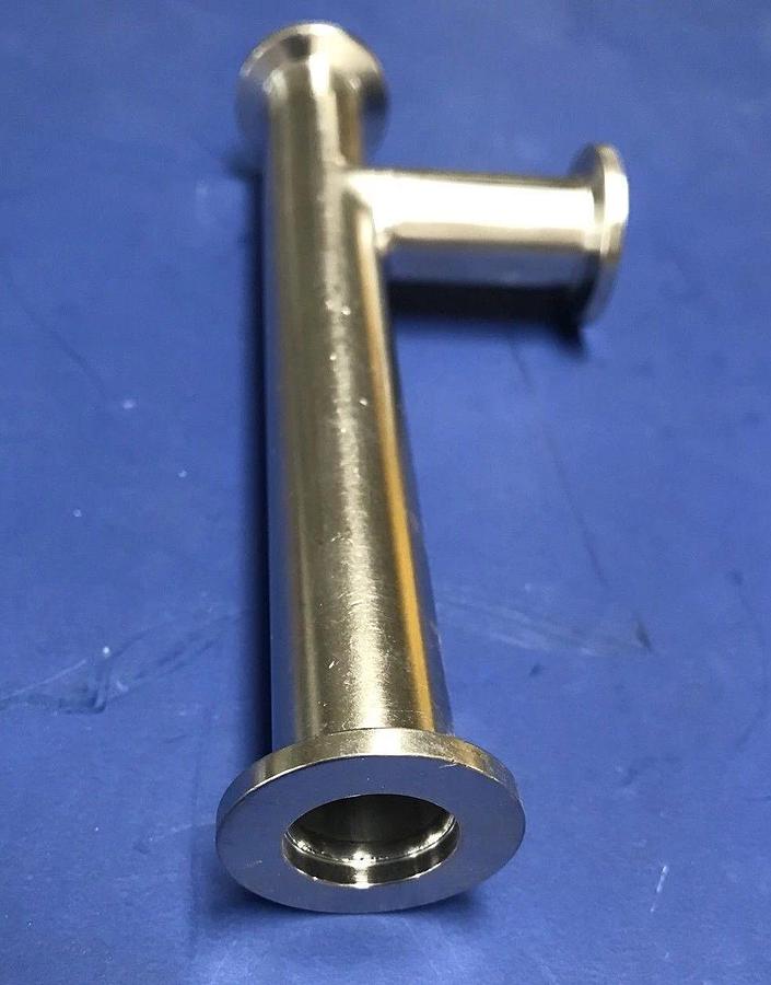 Stainless Steel Vacuum Pipe Weldment, Tee w/ NW16 Flanges