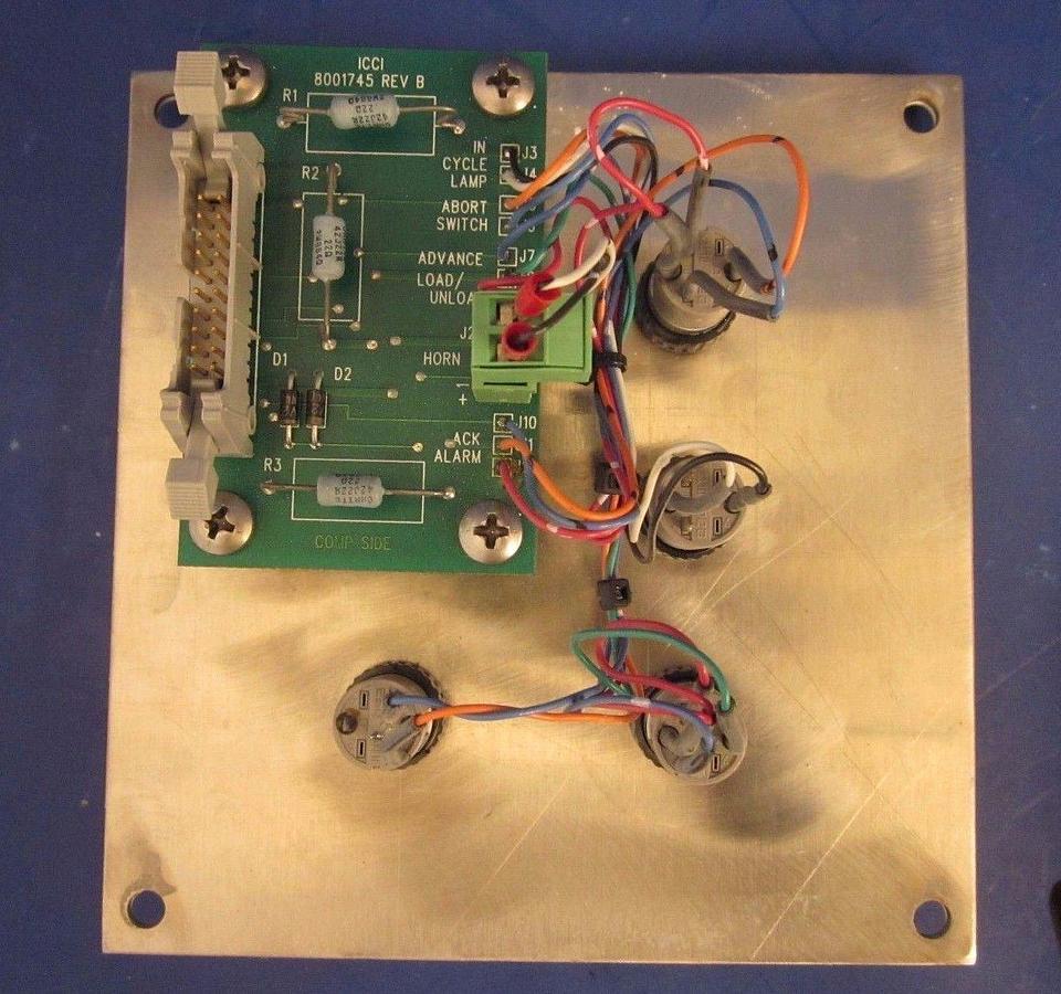 Used MRL Industries Start/ACK, Abort Control Panel with ICCI 8001745 and Alarm, Used