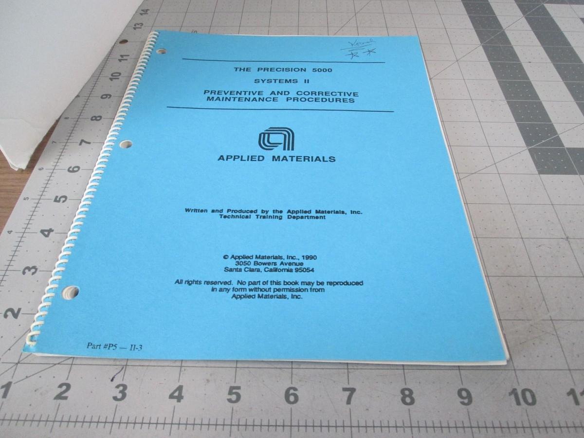 Used AMAT, Precision 5000 System II, Preventive and Corrective Maintenance, Used