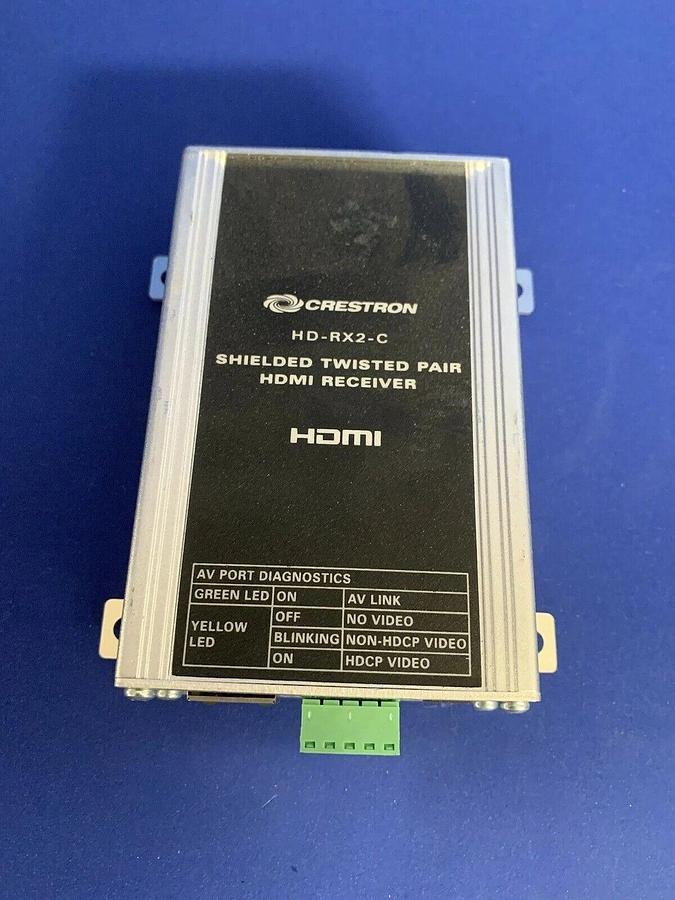 Used Crestron HD-RX2-C Shielded Twisted Pair HDMI Receiver, Used