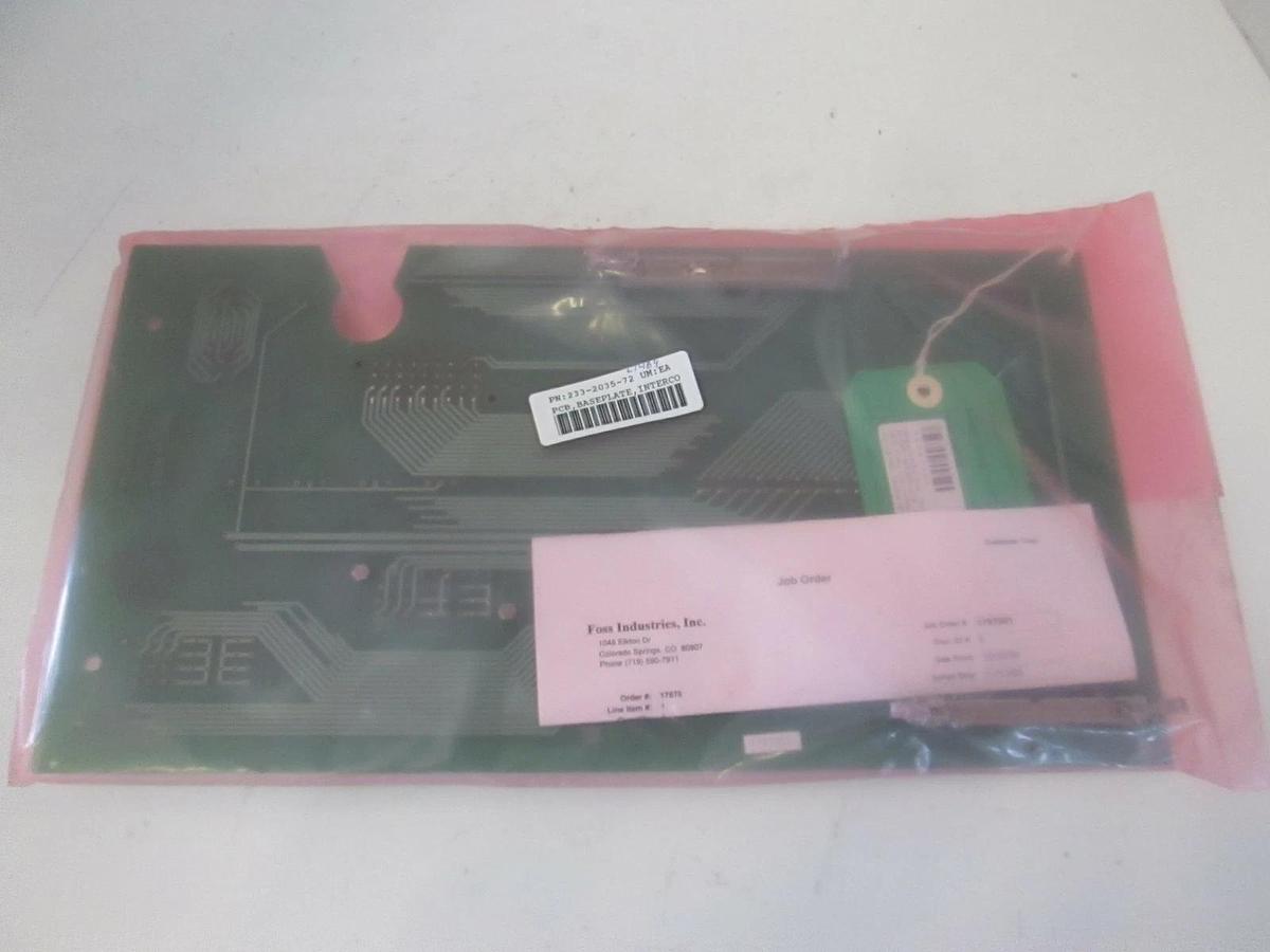 Used Semiconductor Systems Inc. Baseplate Pump Interconnect PCB, 233-2035-72, Rfrb