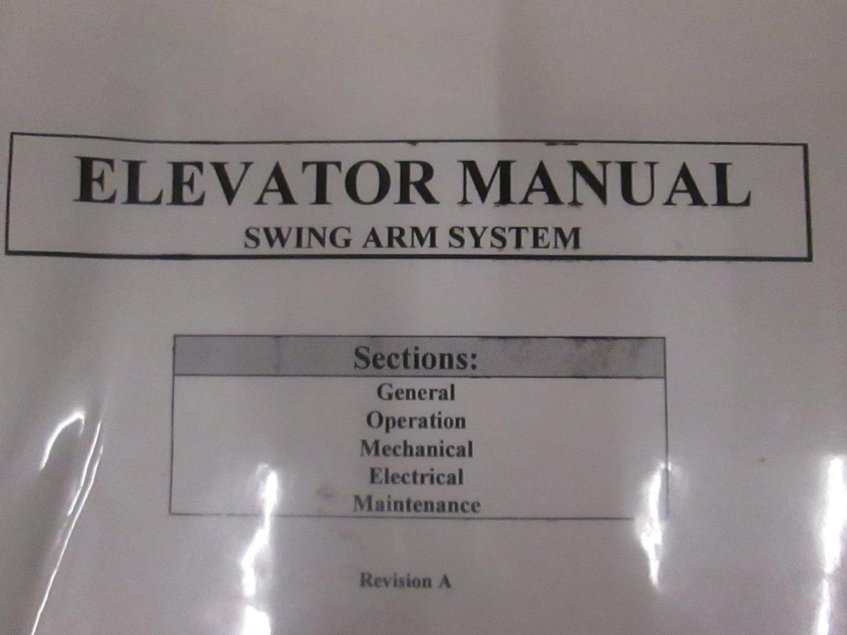Used Novus Elevator Manual For Swing Arm System, Used