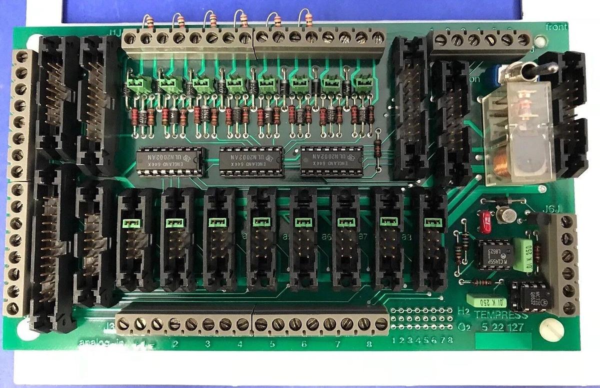 Used Tempress 5 22 127 Gas Panel Interconn. Board, 7.01.101, PCB, Used