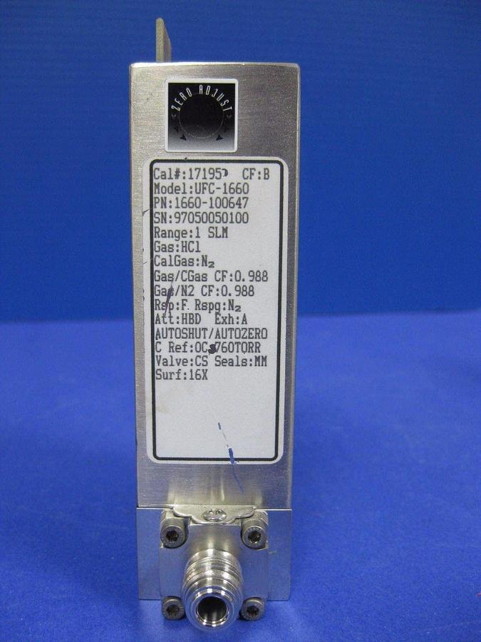 Used UNIT UFC-1660 Mass Flow Controller, HCl, 1 SLM, Used