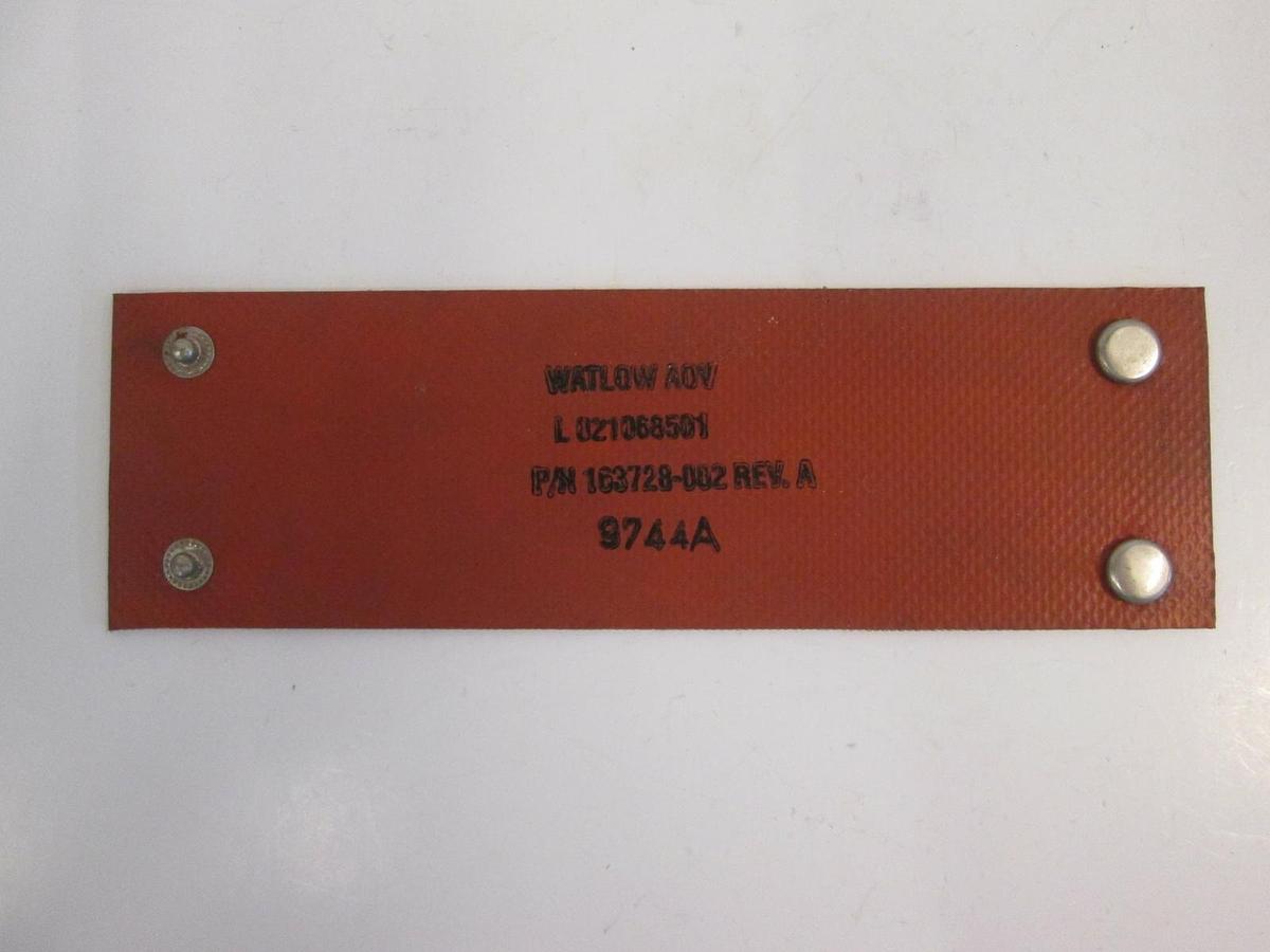 Used Watlow Rubber Heater, L 021068501, 163728-002 Rev.A
