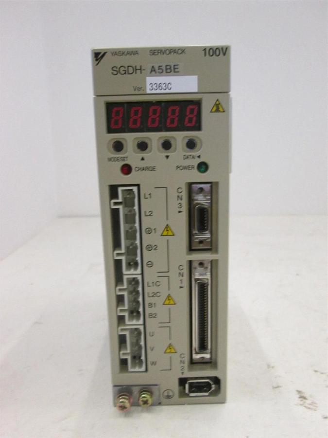 Used Yaskawa, Servopack, Motor Driver, SGDH-A5BE, 100-115V, 50/60Hz, Used