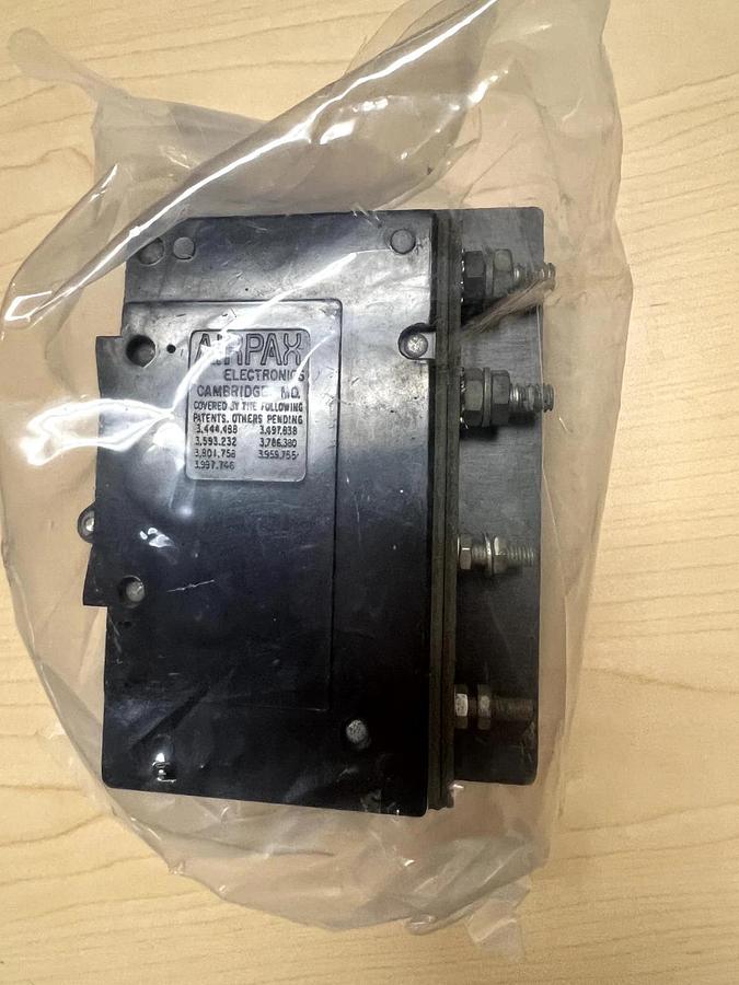Used Airpax, 3 pole breaker, TMX 4304 AIRPAX Electronics. 35/35/100 JA 18V Trip, Used