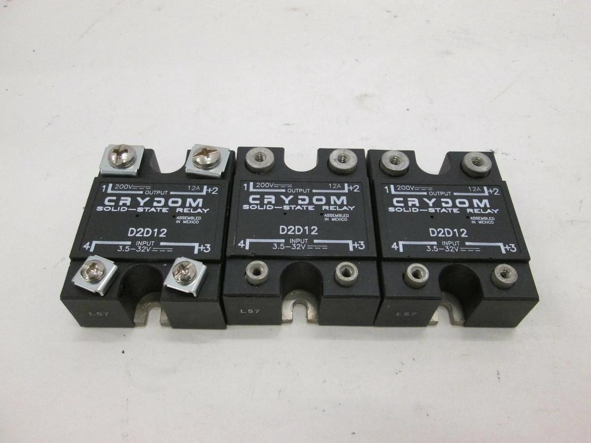 Used Crydom, Solid State Relay, D2D12, Used, Lot of 3