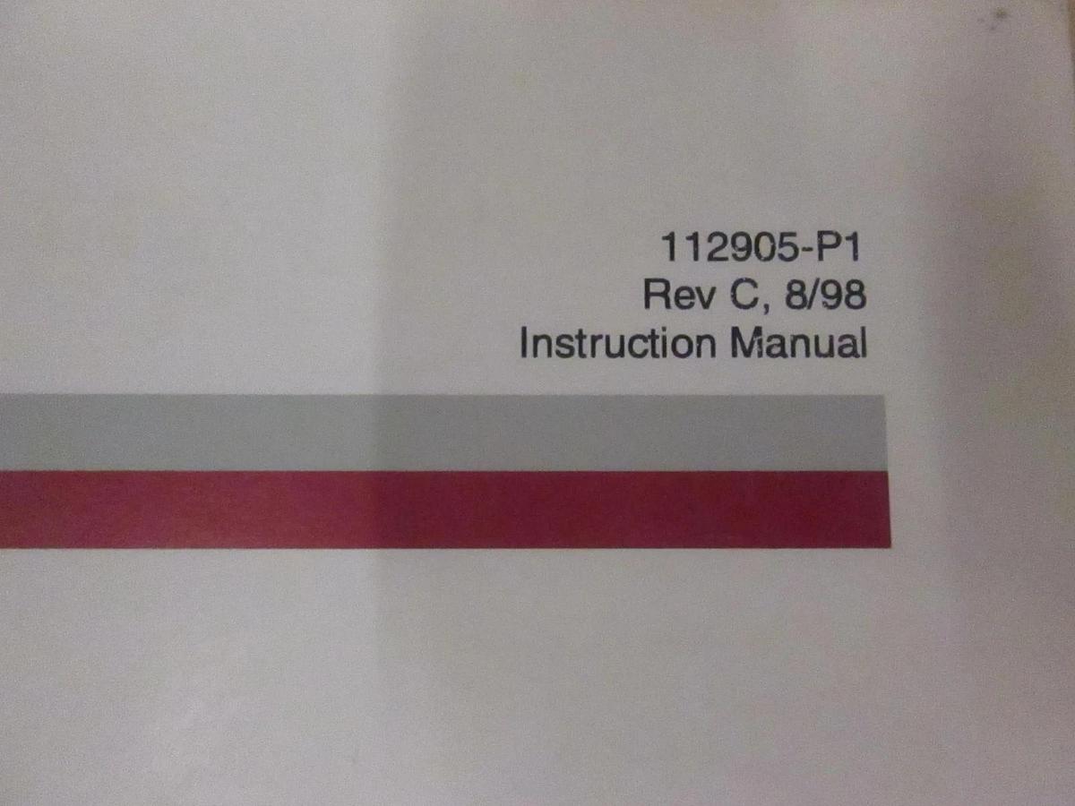 Used MKS Type 141A/142A Vacuum Pressure Switch Manual, 112905-P1, Used