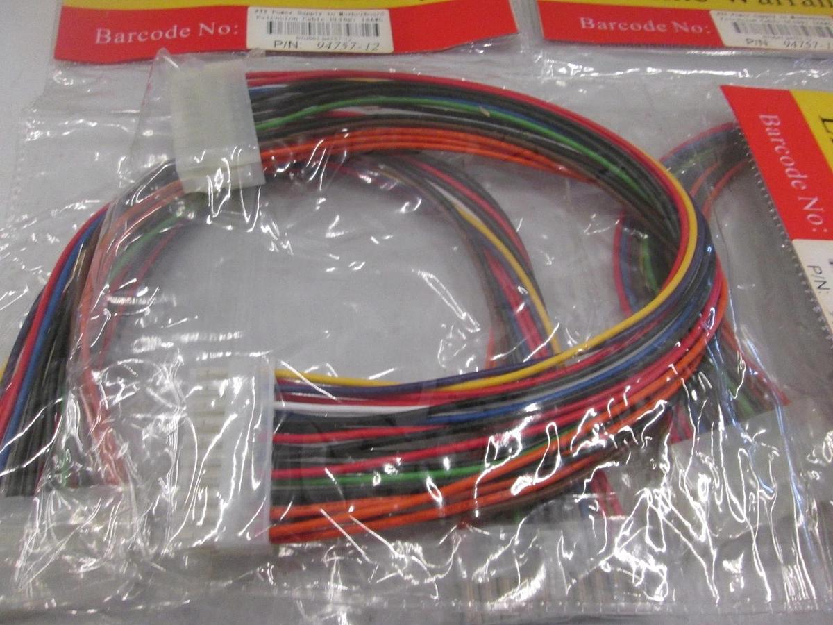 Vaster, ATX Power Supply to Motherboard EXT Cable, UL1007, 18 AWG, New, Lot of 3