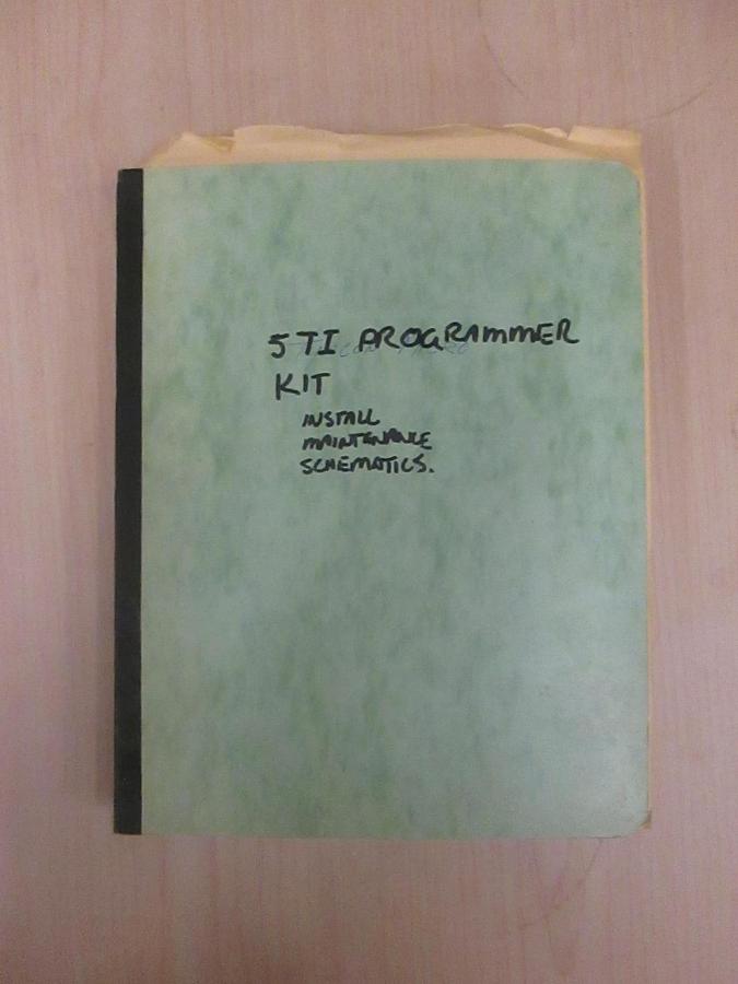 Used 5TI Programmer Kit, Install Maintenance Schematics, Used