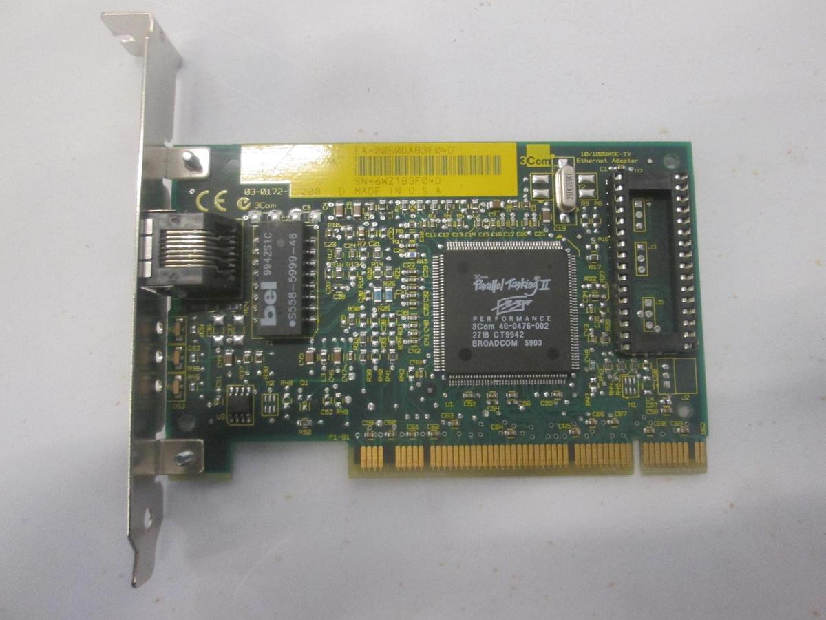 Used 3Com, 10/100BASE-TX, Ethernet Adapter, Used