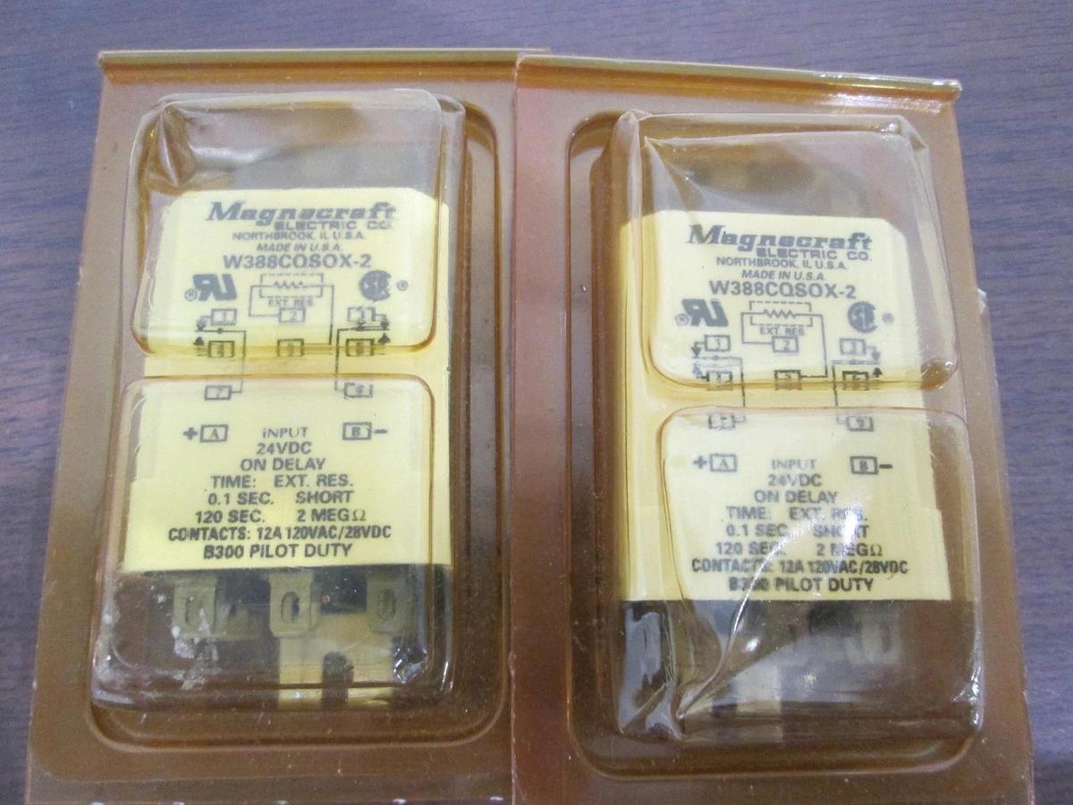 Magnecraft, W388CQSOX-2, Time Delay Relay, New, Lot of 2