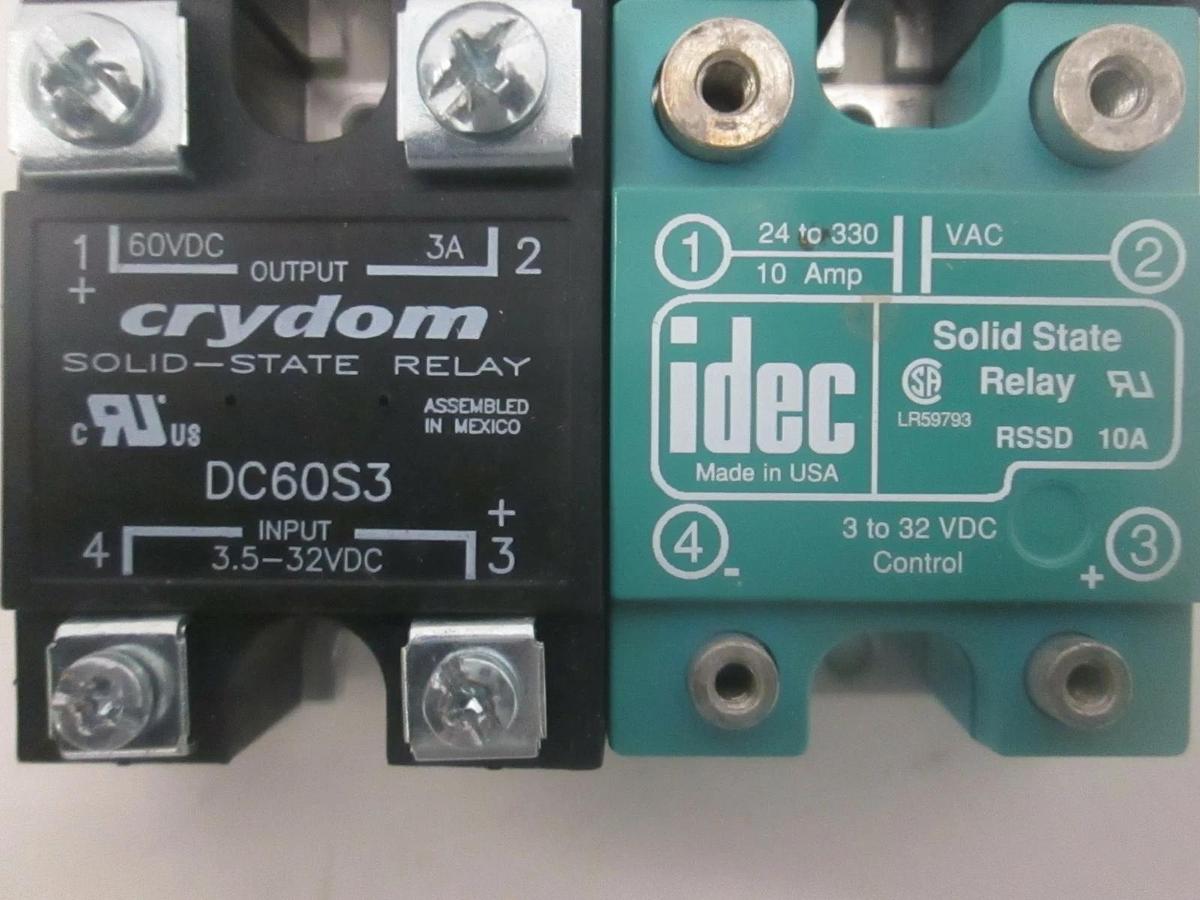 Used Crydom, Solid State Relay, DC60S3, Idec RSSD Used, Lot of 4