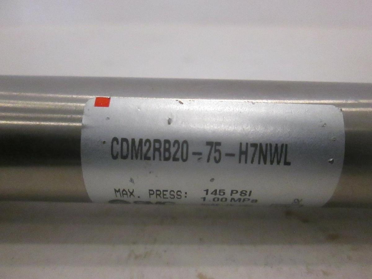Used SMC, Pneumatic Cylinder, CDM2RB20-75-H7NWL, Used