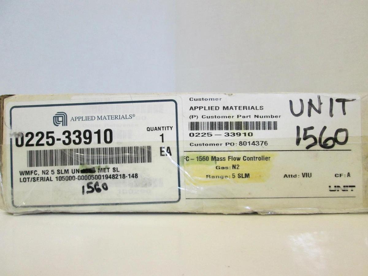 Used Unit UFC-1560, MFC, Mass Flow Controller, N2, 5 SLM, 1/4" VCR, Used